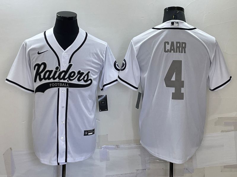 Men Oakland Raiders #4 Carr White 2022 Nike Co branded NFL Jersey->san diego padres->MLB Jersey